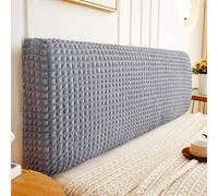Copertura protettiva antipolvere per testiera del letto, di alta qualità, rivestimento imbottito per camera da letto, elegante decorazione per la casa (grigio, 2 m)