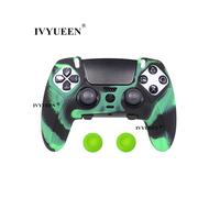 Copertura protettiva antiscivolo nera e verde per controller wireless PlayStation 5 PS5 DualSense Edge Soft