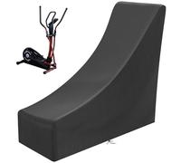 Copertura Protettiva Cross Trainer Impermeabile,Copri Macchina Ellittica Antivento,Telo Macchina Ellittica con Fune,210D Oxford Tessuto Antipolvere,Resistente (140*65*60/165cm,Nero)