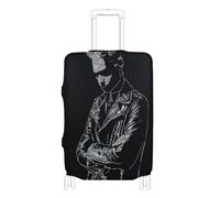 Copertura protettiva elastica per bagagli, antipolvere, adatta per bagagli da 45,7 a 81,7 cm, punk scuro cool uomo, L 26-28 in