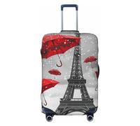 Copertura protettiva elastica per valigia con ombrello rosso della Torre Eiffel di Parigi, Ftis, da 18 a 21 pollici