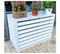 Copertura protettiva in alluminio per condizionatori d'aria Scudo unità esterna Perfetto per piante e mensole di fiori Resistente alle intemperie Facile da installare Ideale per uso in giardino.