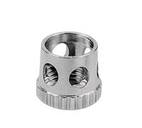 Copertura protettiva in metallo per aerografi per serie 130 131 180 impedisce l'accumulo di vernice e mantiene coerente il coperchio dell'ugello in metallo con motivo spruzzato