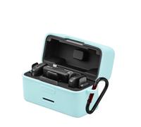 Copertura protettiva in silicone la custodia di ricarica del microfono per DJI MIC MINI, custodia protettiva in silicone morbido con gancio portachiavi Copertura antipolvere per microfono Vlog (Blu)