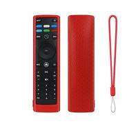 Copertura protettiva in silicone per Vizio Xrt140r/136r telecomando Resistente alla polvere e agli urti Manicotto protettivo con cordino Guscio antiscivolo Custodie per telecomandi (Rosso)