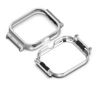 COPERTURA PROTETTIVA INF Vivo Watch GT, IQOO Watch GT - Custodia in metallo resistente, elegante Argento, acciaio inossidabile