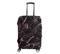 Copertura protettiva lavabile per valigie in marmo nero con lamina d'oro rosa, Stile:, S