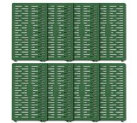 Copertura protettiva per alberi in plastica e simil corteccia, 8 pezzi, collegabile per proteggere i giovani alberi dalle condizioni meteorologiche difficili (verde)