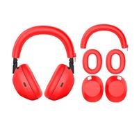 Copertura protettiva per archetto per Sony WH-1000XM6, in silicone per cuffie, antipolvere, set da 3 pezzi, rosso