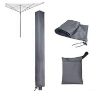 Copertura protettiva per asta stendibiancheria, progettata con coulisse regolabile (grigio, 16 x 16 x 180 cm)
