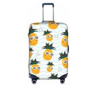 Copertura protettiva per bagagli, alla moda, con stampa di ananas, accessorio da viaggio estetico, cerniera invisibile, bianco, XL