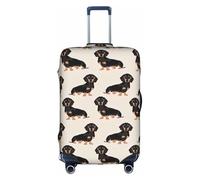 Copertura protettiva per bagagli, alla moda, con stampa di un cane, accessorio da viaggio estetico, cerniera invisibile, bianco, M
