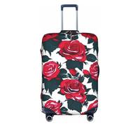 Copertura protettiva per bagagli, alla moda, con stampa floreale, accessorio da viaggio estetico, cerniera invisibile, bianco, L