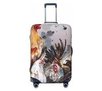 Copertura protettiva per bagagli da viaggio con gallina e gallo nell'erba, copertura lavabile per valigia, con cerniera e fibbia, 71,1 cm, Pollo, M