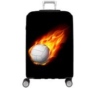 Copertura Protettiva per Bagagli da Viaggio Fiamma Calcio Rugby Basket Baseball Stampa Protezione per Trolley per Ragazzi Uomo Accessori da Viaggio Copribagagli Elasticizzato Antipolvere (Nero 2,S)