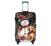 Copertura protettiva per bagagli, motivo: Merry Christmas, n. 229, morbida e alla moda, Nero , x-large