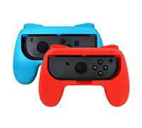 Copertura protettiva per controller di gioco, impugnature per giochi Maniglia ergonomica per gioco Copertura protettiva per controller antiusura per interruttore(Rosso + blu)