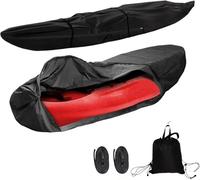 Copertura Protettiva per Kayak, impermeabile e protezione UV, Kayak Cover With Zippers, Protective Canoe Storage Cover, Marine Kayak Storage Solution(Black,13FT)