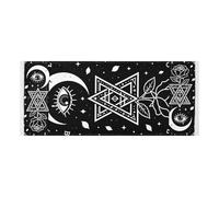 Copertura protettiva per lavatrice e asciugatrice con bordo in pizzo con borsa laterale riutilizzabile copertura protettiva per lavatrice Occult Crescent Moon Rose Gothic per lavanderia cucina 130 x