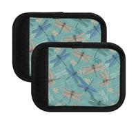 Copertura protettiva per maniglia della borsa con ali di libellule colorate blu, Ali di libellule colorate blu 1, Set of 4