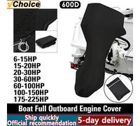 Copertura protettiva per motore per barche in tessuto Oxford Copertura per motore per yacht fuoribordo completa impermeabile e resistente ai raggi UV Anti-crepe resistente 600D