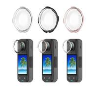 Copertura protettiva per obiettivo Insta 360 X5, in vetro ottico, pellicola protettiva in vetro temperato (rosa)