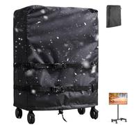 Copertura Protettiva per Supporto Tv da Pavimento,Coperture per Mobile Porta Televisione da Terra,420D Oxford Fodera Protezione per Carrello per TV da Esterno con Cin(Size:140*38*145cm,Color:NERO)
