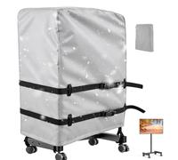 Copertura Protettiva per Supporto Tv da Pavimento,Coperture per Mobile Porta Televisione da Terra,420D Oxford Fodera Protezione per Carrello per TV da Esterno con Cin(Size:140*38*145cm,Color:GRIGIO)