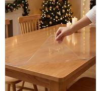 Copertura protettiva per tavolo trasparente, 58,4 x 180,3 cm, spessore 1,5 mm, in plastica, per casa e ufficio, superficie di scrittura resistente, resistente ai graffi e alle fuoriuscite