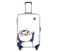 Copertura protettiva per valigia, elastica, adatta per bagagli da 45,7 a 76,7 cm, Statua della Libertà a New York, I Love Penguins, M