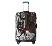 Copertura protettiva per valigia elastica lavabile per bicicletta da strada, alla moda, elasticizzata, antipolvere, adatta a bagagli da 18 a 32 pollici, nero, M