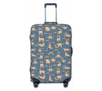 Copertura protettiva per valigia, motivo: bulldog francese, per yoga, morbida e alla moda, Nero , L