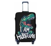 Copertura protettiva per valigia, motivo: tirannosauro affamato anti-graffio, per bagagli, Nero , L