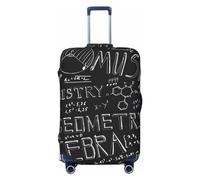 Copertura protettiva per valigia, nera scientifica antigraffio, per valigie, Nero , L