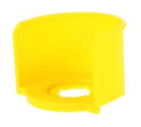 Copertura Protettiva Pulsante di Emergenza 1 Pezzo Gialla in Plastica | Facile da Installare, Profilo Elegante, Finitura Trasparente, Bordi Lisci, per Quadri di Comando e Macchine