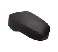 Copertura protettiva Rivestimento Bracciolo Centrale In Pelle Auto Con Guida A Sinistra Per B&MW X1 F48 2016 2017 2018 2019(Black with red)