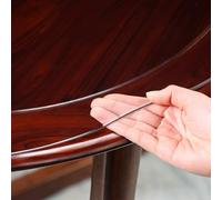 Copertura protettiva trasparente per tavolo rotondo, impermeabile, spessore 2,5 mm, antigraffio, per tavoli da 40/50/60/90/120 cm, trasparente, dimensioni 50 cm