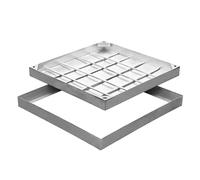Copertura quadrata in acciaio inossidabile e telaio coperchio di accesso allo scarico resistente per acqua piovana garage pavimento fognatura soluzione nascosta per drenaggio dell'acqua efficiente