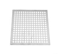 Copertura quadrata in acciaio inossidabile per scarico della doccia, filtro per lavello del bagno, design antiscivolo con fori densi, trappola per detriti e facile da usare (12,5 cm)