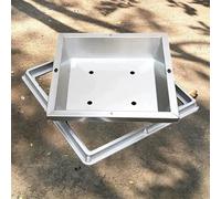 Copertura quadrata invisibile, 65 x 50 cm, in acciaio inox 304, per aree commerciali/paesaggi, coperchio di accesso resistente per trattamento delle acque reflue, design elegante