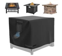 Copertura quadrata per braciere, 76 cm, impermeabile, per esterni, 77 x 77 x 64 cm, in tessuto per tutte le condizioni atmosferiche, con fibbia retrattile, per riscaldare il giardino, polvere, pioggia