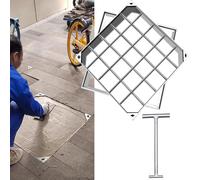 Copertura quadrata per camera di ispezione con telaio e base saldati, coperchio di scarico resistente per marciapiedi e parcheggi, ideale per scarico tempesta e protezione fosse settiche
