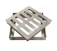 Copertura quadrata per fognatura per fognature da patio, in acciaio inox, griglia di scarico e telaio, griglia di scarico per esterni/interni, colini per lo scarico di cortili, giardini, cortili (30 x