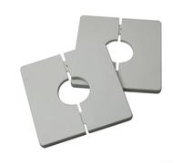 Copertura quadrata per foro da parete in ABS bianco, 86 mm, piastra decorativa per tubi del condizionatore d'aria, fili e rubinetti, supporto senza cuciture per miglioramento della casa, confezione da