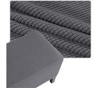 Copertura Quadrata Per Ottomana, Fodera Per Poggiapiedi Elasticizzata Jacquard Spessa, Copri Pouf Rettangolare Con Fondo Antiscivolo Rimovibile, Lavabile In Lavatrice(Dark-gray,40x40in/100x100cm)