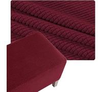 Copertura Quadrata Per Ottomana, Fodera Per Poggiapiedi Elasticizzata Jacquard Spessa, Copri Pouf Rettangolare Con Fondo Antiscivolo Rimovibile, Lavabile In Lavatrice(Wine-red,42x42in/105x105cm)