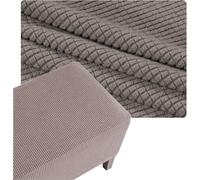 Copertura Quadrata Per Ottomana, Fodera Per Poggiapiedi Elasticizzata Jacquard Spessa, Copri Pouf Rettangolare Con Fondo Antiscivolo Rimovibile, Lavabile In Lavatrice(Taupe,42x42in/105x105cm)