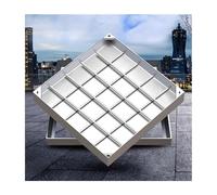 Copertura quadrata per pozzetto in acciaio inossidabile 304, resistente copertura di scarico per parcheggi e scantinati, accesso sigillato per acque reflue sotterranee, 40 x 40 cm