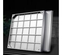 Copertura quadrata per scarico a pavimento in acciaio inossidabile 304, 300 x 300 mm, design invisibile, per uso interno/esterno, durevole e antiruggine, perfetto per rinnovare la casa e bagni moderni