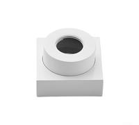 Copertura quadrata per soffione doccia con altezza regolabile per un design moderno del bagno (bianco)